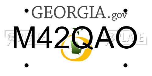 M42QAO Georgia License Plate