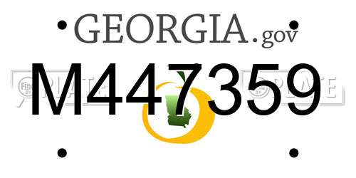 M447359 Georgia License Plate