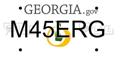M45ERG Georgia License Plate