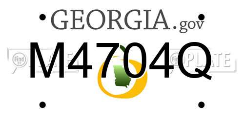 M4704Q Georgia License Plate