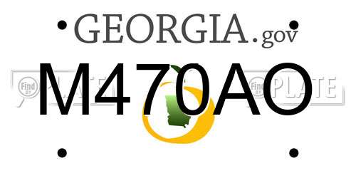 M470AO Georgia License Plate