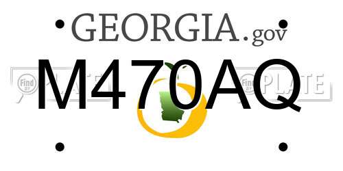 M470AQ Georgia License Plate
