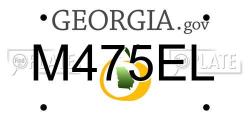 M475EL Georgia License Plate