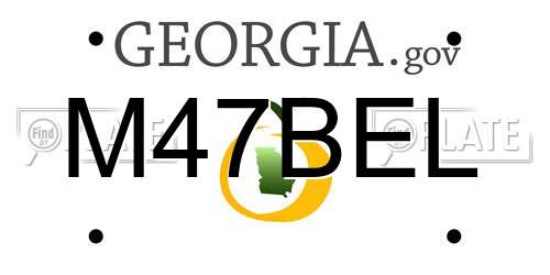 M47BEL Georgia License Plate