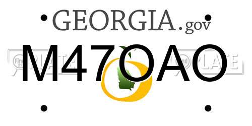 M47OAO Georgia License Plate