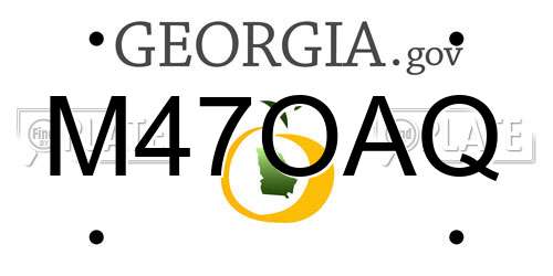 M47OAQ Georgia License Plate
