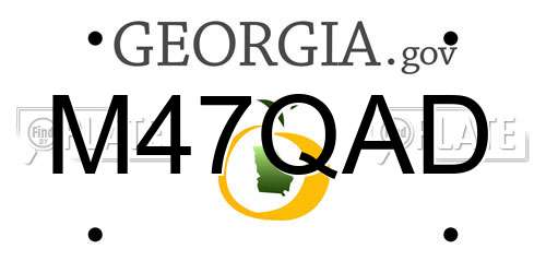 M47QAD Georgia License Plate