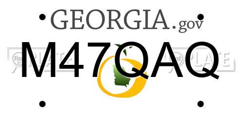 M47QAQ Georgia License Plate