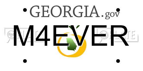 M4EVER Georgia License Plate