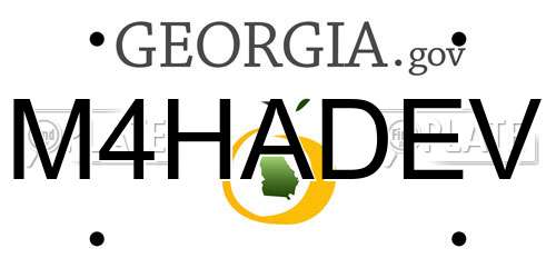 M4HADEV Georgia License Plate