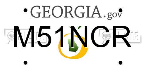 M51NCR Georgia License Plate