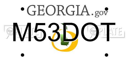 M53DOT Georgia License Plate