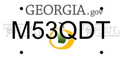 M53QDT Georgia License Plate