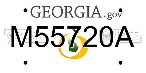 M55720A Georgia License Plate