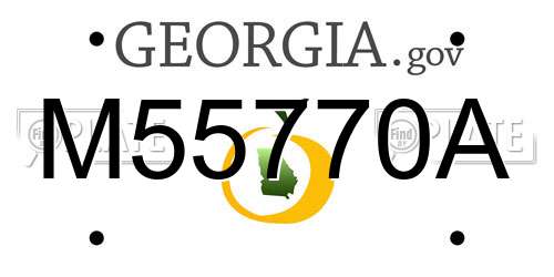 M55770A Georgia License Plate