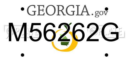 M56262G Georgia License Plate