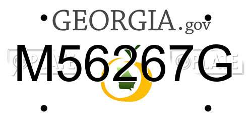 M56267G Georgia License Plate