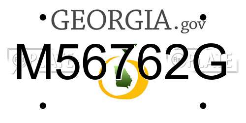 M56762G Georgia License Plate