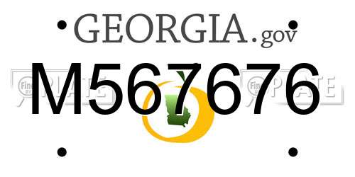 M567676 Georgia License Plate