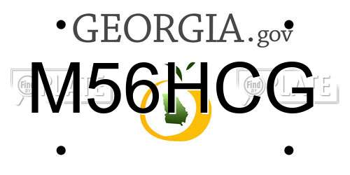 M56HCG Georgia License Plate