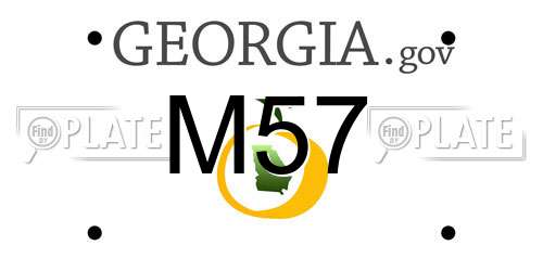 M57 Georgia License Plate