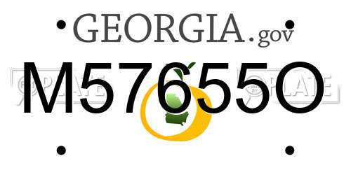 M57655O Georgia License Plate