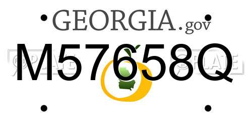 M57658Q Georgia License Plate