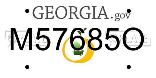 M57685O Georgia License Plate