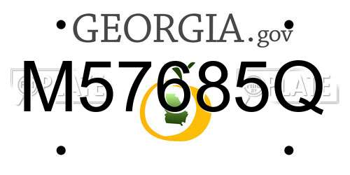 M57685Q Georgia License Plate