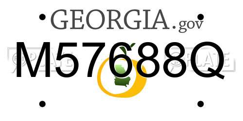M57688Q Georgia License Plate