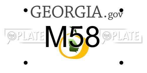 M58 Georgia License Plate