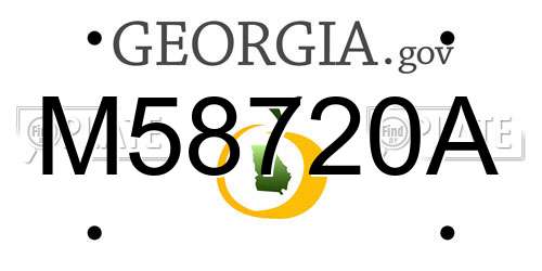 M58720A Georgia License Plate