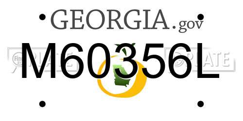 M60356L Georgia License Plate
