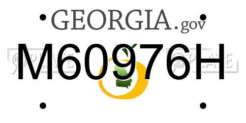 M60976H Georgia License Plate