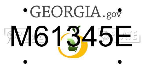 M61345E Georgia License Plate