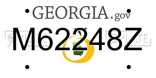 M62248Z Georgia License Plate
