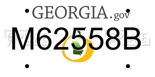 M62558B Georgia License Plate