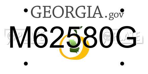M62580G Georgia License Plate
