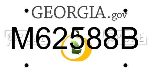 M62588B Georgia License Plate