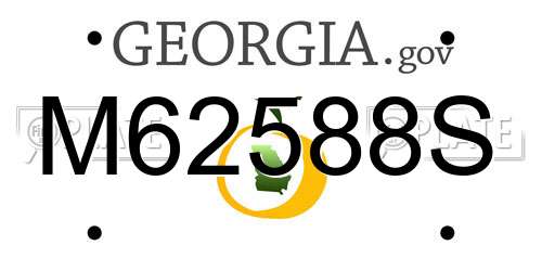 M62588S Georgia License Plate