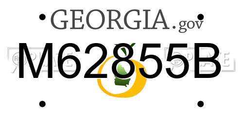 M62855B Georgia License Plate