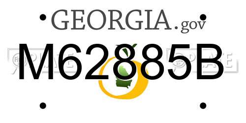 M62885B Georgia License Plate