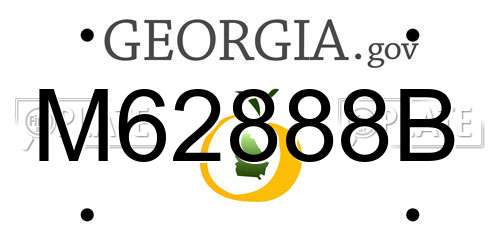M62888B Georgia License Plate