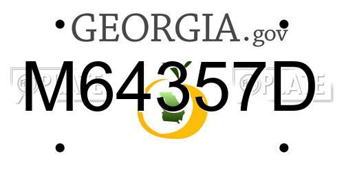 M64357D Georgia License Plate