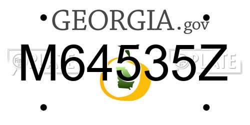 M64535Z Georgia License Plate