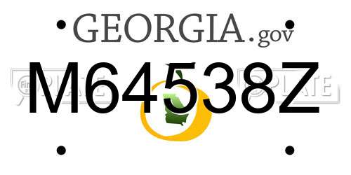 M64538Z Georgia License Plate