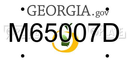 M65007D Georgia License Plate