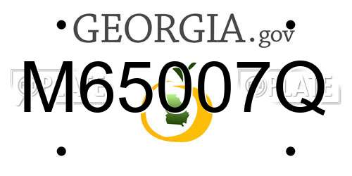 M65007Q Georgia License Plate
