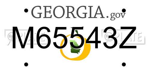 M65543Z Georgia License Plate