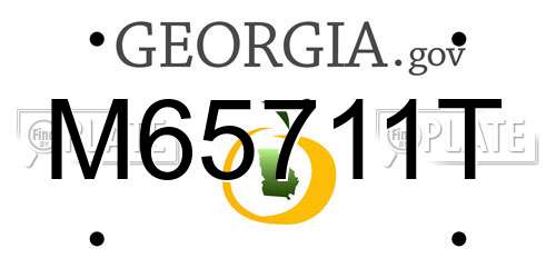 M65711T Georgia License Plate
